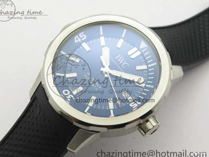 MIROTIME 0124 RelaxedFit Aquatimer Automatic IW329004 V6F 1:1 Best Edition Blue Dial on Rubber Strap MIYOTA 7095